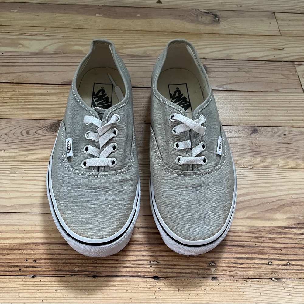 Vans light, gray ankle, height, tie, sneakers women's size 7